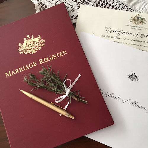 BLOGSigning the Marriage Register and the Certificates