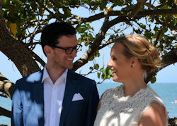 Eva & Andreas married at
                  Scotts Point by Jennifer Cram, Brisbane Celebrant