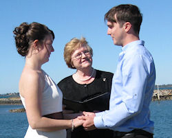 Hannah and Ben at Norfolk point - Jennifer
                    Cram, Marriage Celebrant
